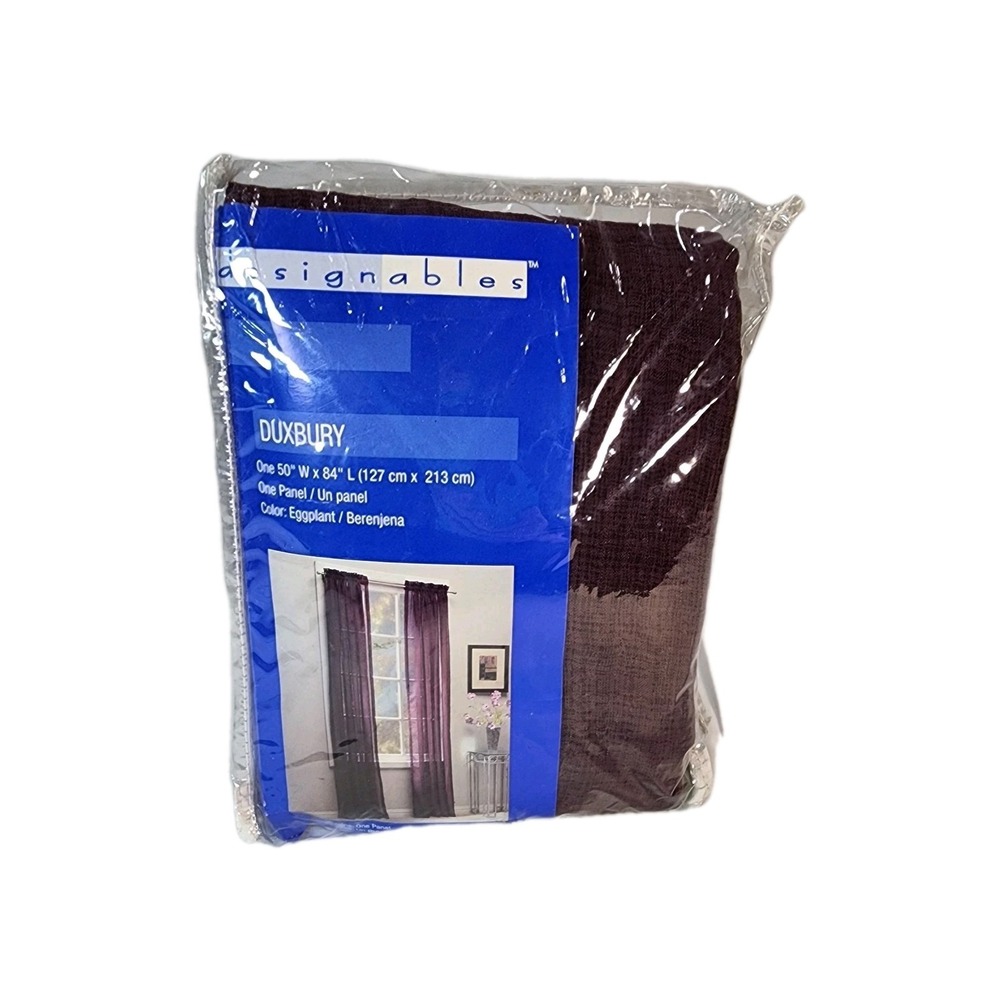 Designable Duxbury Curtain 50 In x 84 In Eggplant 1 Panel